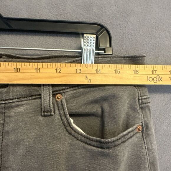 Levi's Wedgie Straight Jeans Button Fly Womens Size 32 28" Gray Charcoal Wash - Picture 8 of 11